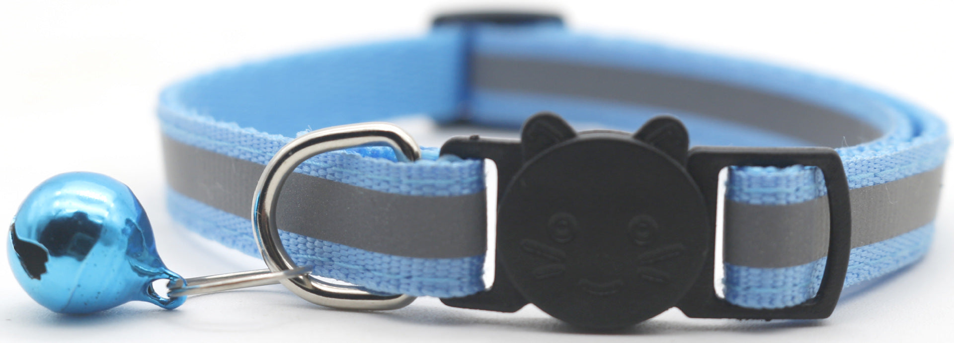 HKM-1356221 Reflective Monochrome Detachable Pet Safety Collar with Bell