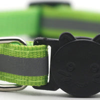 HKM-1356221 Reflective Monochrome Detachable Pet Safety Collar with Bell