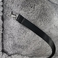 HKM-1356477 Portable Folding Pet Carrier for Cats and Dogs - Breathable Cloth Design, Medium Hardness, Black Gray Color
