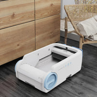 HKM-135763 Large Capacity Stainless Steel Cat Litter Box with Semi-Closed Design and Easy Clean Features