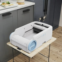 HKM-135763 Large Capacity Stainless Steel Cat Litter Box with Semi-Closed Design and Easy Clean Features
