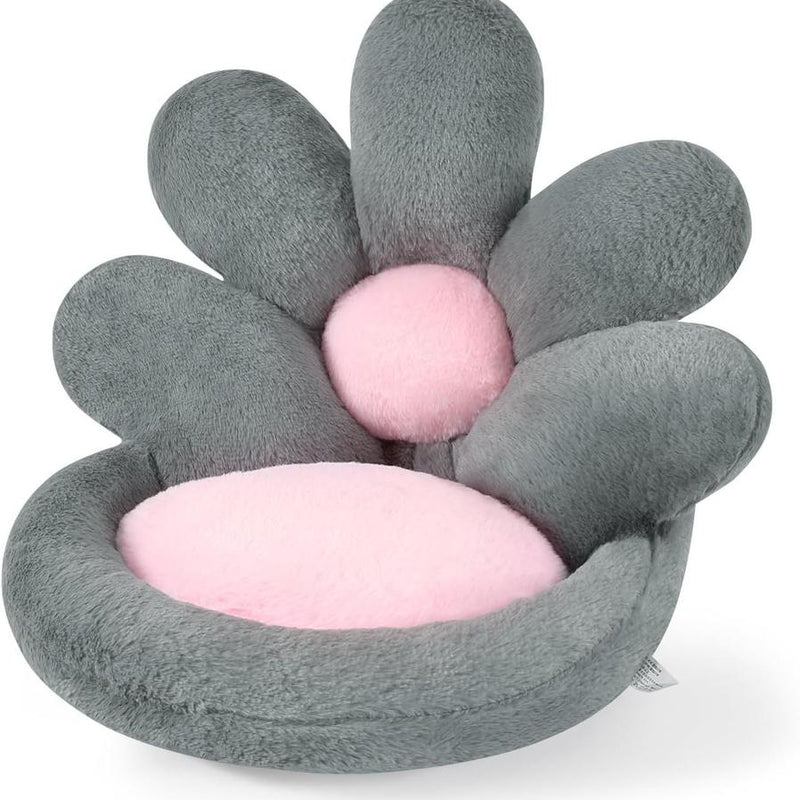 HKM-135827 Round Flower-Shaped Pet Cushion - 19-Inch Soft Scratching Mat for Gaming Chair or Floor Use