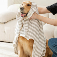 HKM-135891 Extra Large Quick-Drying Dog and Cat Bathrobe in Corn Velvet - Milo Grey, Oli Pink, Pau Brown