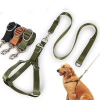HKM-1359805 Buckle Chest and Back Traction Rope with Adjustable Leash and Solid Color Options