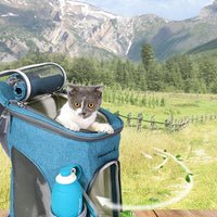 HKM-1362237 Folding Cat Carrier Bag - Durable Polyester, 33.7L Capacity, Medium to Hard Support