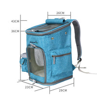 HKM-1362237 Folding Cat Carrier Bag - Durable Polyester, 33.7L Capacity, Medium to Hard Support