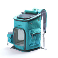 HKM-1362237 Folding Cat Carrier Bag - Durable Polyester, 33.7L Capacity, Medium to Hard Support