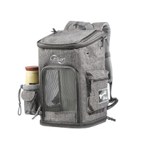 HKM-1362237 Folding Cat Carrier Bag - Durable Polyester, 33.7L Capacity, Medium to Hard Support