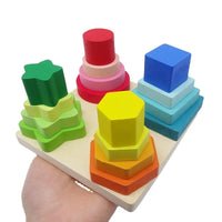 HKM-136275 Wooden Shape Sorter Toy for Kids – Montessori Educational Block Toy for Ages 2 to 4