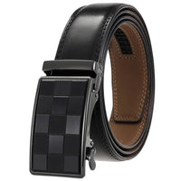 HKM-136339 Custom Genuine Leather Ratchet Belt for Men with Logo Printing Capability - Model LY36-22059-1