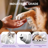 HKM-1363773 Rechargeable LED Dog & Cat Nail Clippers with Safety Guard and Quiet Operation