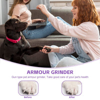 HKM-1363773 Rechargeable LED Dog & Cat Nail Clippers with Safety Guard and Quiet Operation
