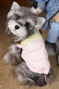 HKM-1364541 Autumn and Winter Down Vest for Pets - Stylish Casual Vest in Blue and Pink