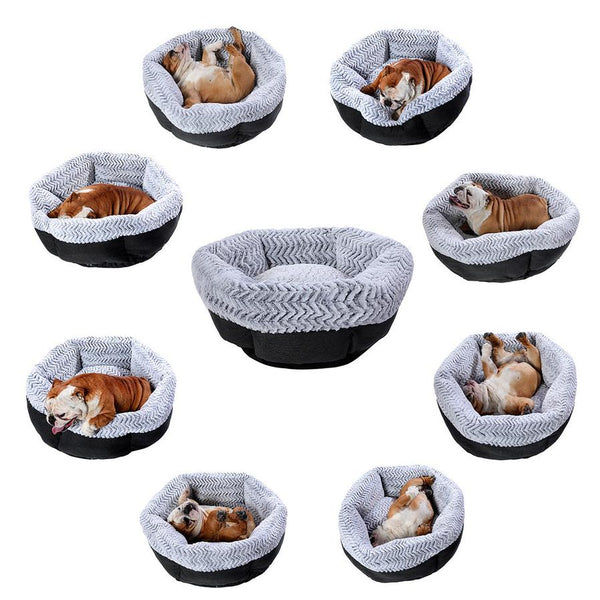 HKM-136467 Hexagonal Pet House - Cozy Cloth Dog & Cat Bed, Available in Multiple Sizes (40cm to 120cm)