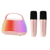 HKM-136467 Portable Mini Speaker with Wireless Dual Microphone for Karaoke and Audio Playback