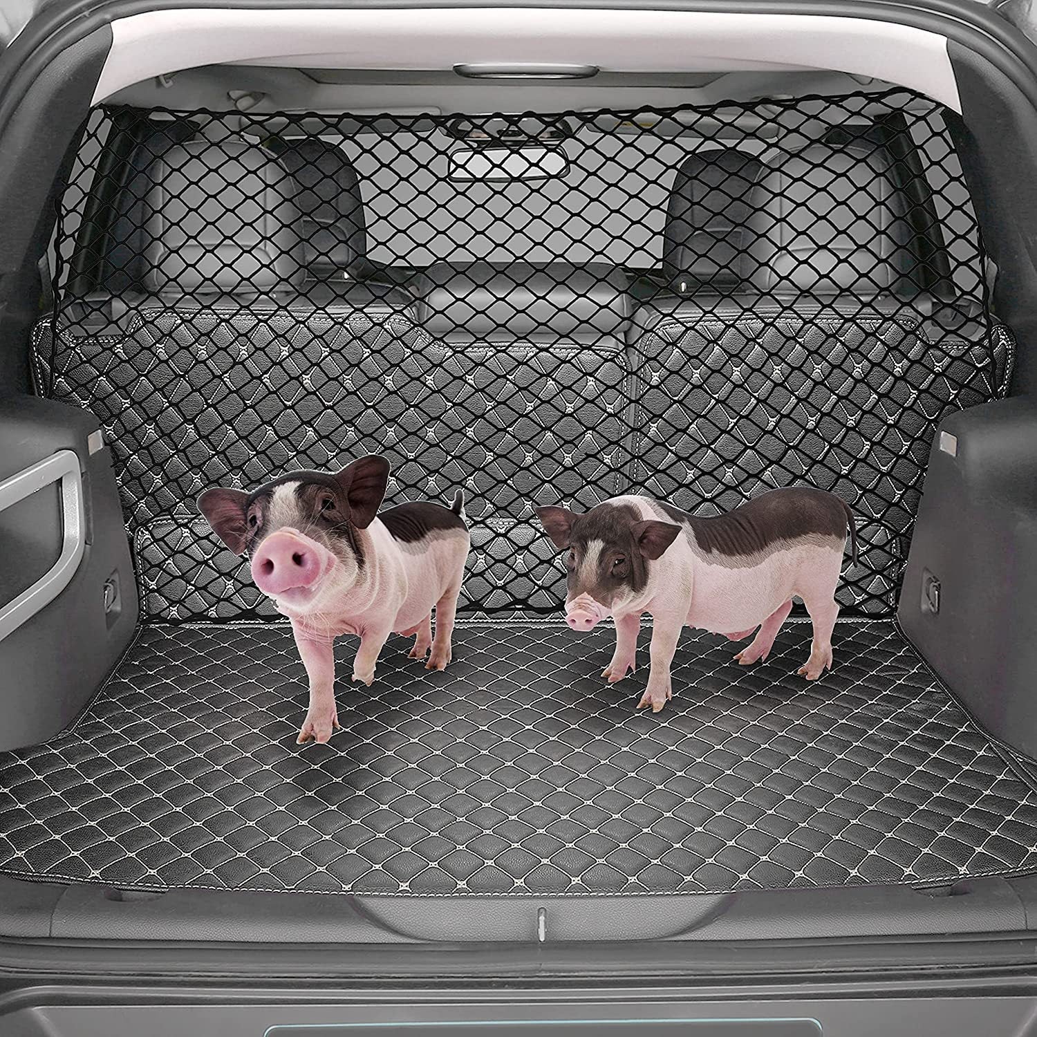 HKM-1364797 Pet Isolation Mesh Net for Car Trunk – 120cm x 70cm Protective Barrier