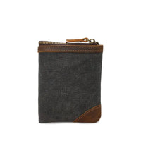 HKM-136531 Handmade Retro Waterproof Oil Wax Canvas Wallet for Men - Foldable Short Design