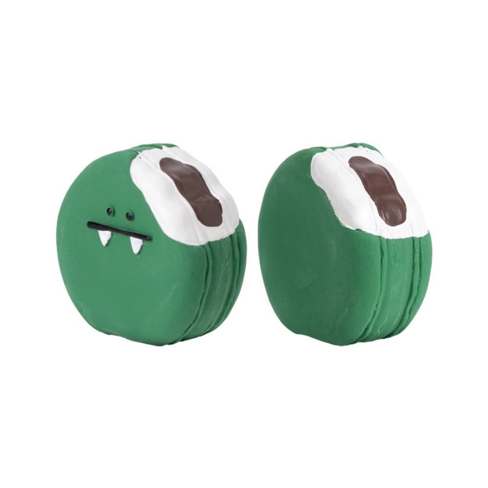 HKM-1367229 Colorful Cartoon Latex Squeeze Toy Egg-Shaped Chew Toy for Dogs and Puppies