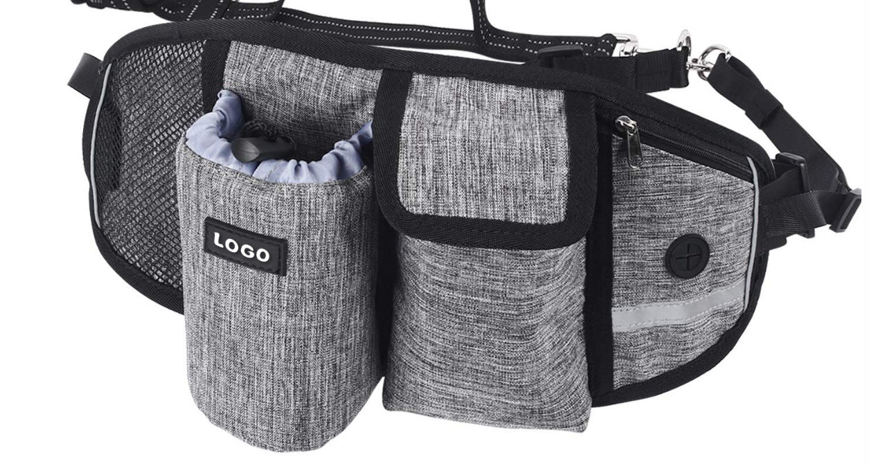 HKM-1367997 Hands-Free Dog Training Leash with Adjustable Waist Bag for Treats and Essentials