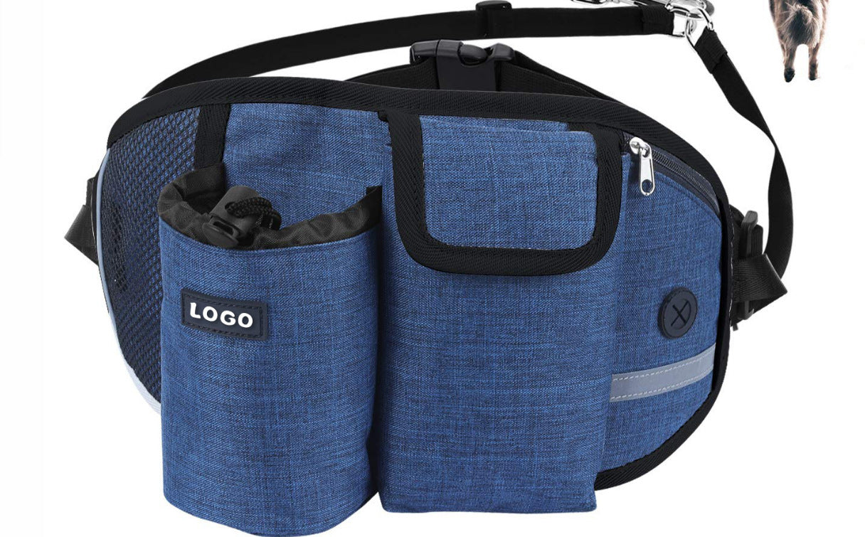 HKM-1367997 Hands-Free Dog Training Leash with Adjustable Waist Bag for Treats and Essentials