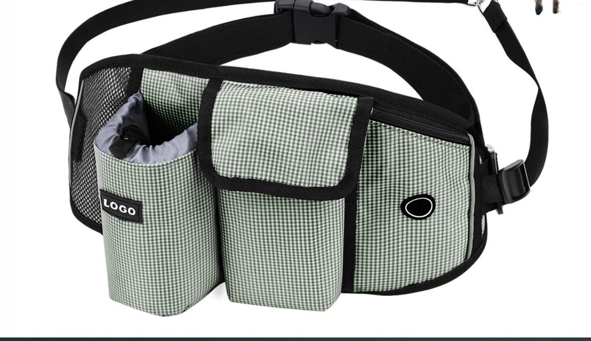 HKM-1367997 Hands-Free Dog Training Leash with Adjustable Waist Bag for Treats and Essentials