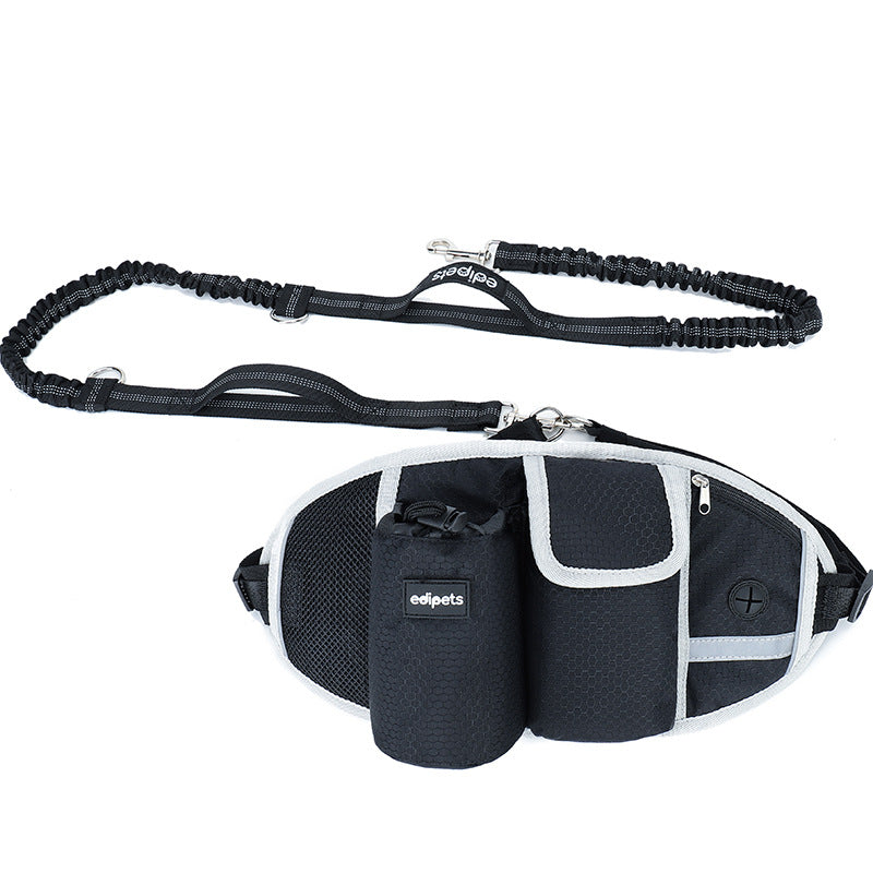 HKM-1367997 Hands-Free Dog Training Leash with Adjustable Waist Bag for Treats and Essentials