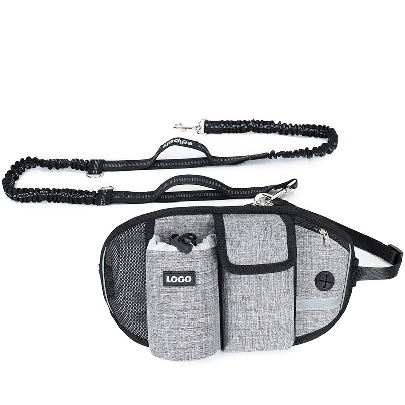 HKM-1367997 Hands-Free Dog Training Leash with Adjustable Waist Bag for Treats and Essentials