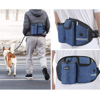 HKM-1367997 Hands-Free Dog Training Leash with Adjustable Waist Bag for Treats and Essentials