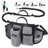 HKM-1367997 Hands-Free Dog Training Leash with Adjustable Waist Bag for Treats and Essentials