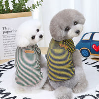 HKM-1368125 Thin Striped Cotton Vest for Dogs and Cats - Casual Pet Apparel