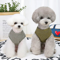 HKM-1368125 Thin Striped Cotton Vest for Dogs and Cats - Casual Pet Apparel