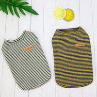 HKM-1368125 Thin Striped Cotton Vest for Dogs and Cats - Casual Pet Apparel