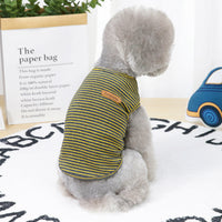 HKM-1368125 Thin Striped Cotton Vest for Dogs and Cats - Casual Pet Apparel
