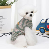 HKM-1368125 Thin Striped Cotton Vest for Dogs and Cats - Casual Pet Apparel