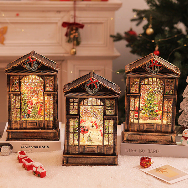 HKM-136915 LED Luminous Christmas Music Box Night Light - Snowman & Christmas Tree Styles