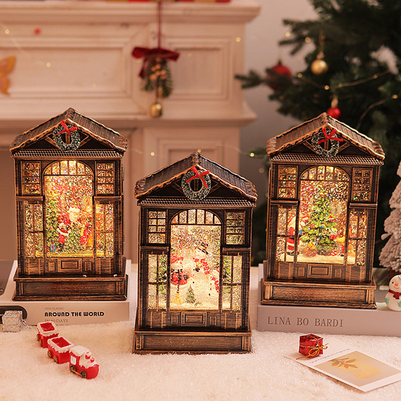 HKM-136915 LED Luminous Christmas Music Box Night Light - Snowman & Christmas Tree Styles
