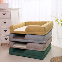 HKM-1369789 Cozy Lamb Wool Dog Mat Sofa Bed with Removable, Washable Cover - Small, Medium, Large Sizes Available