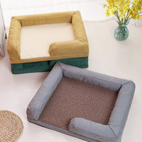 HKM-1369789 Cozy Lamb Wool Dog Mat Sofa Bed with Removable, Washable Cover - Small, Medium, Large Sizes Available