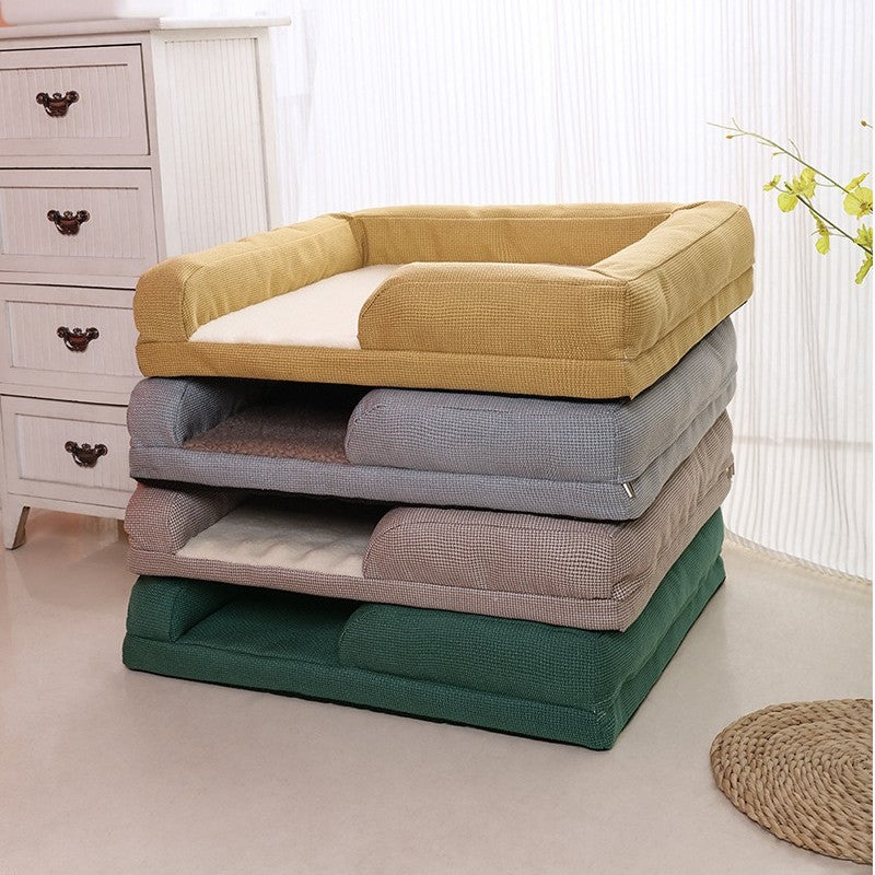 HKM-1369789 Cozy Lamb Wool Dog Mat Sofa Bed with Removable, Washable Cover - Small, Medium, Large Sizes Available