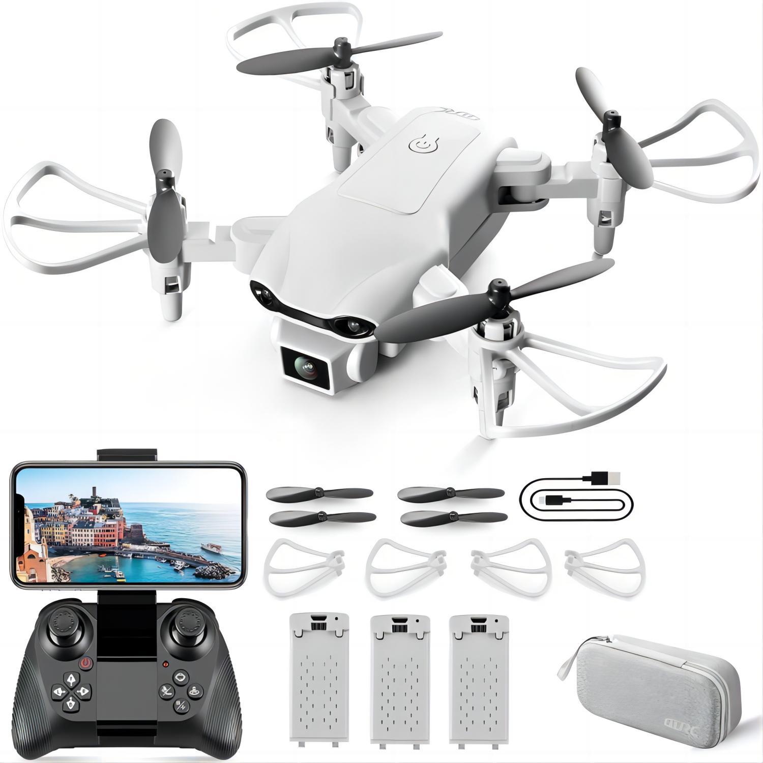HKM-136979 Mini Drone with 1080P HD Camera and FPV, Includes Two Batteries and Accessories for Kids and Beginners