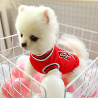 HKM-1369917 Breathable Summer Vest for Dogs in Black and Red, Soft Polyester Fabric