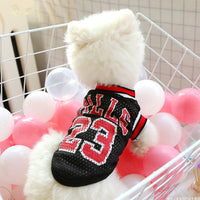 HKM-1369917 Breathable Summer Vest for Dogs in Black and Red, Soft Polyester Fabric