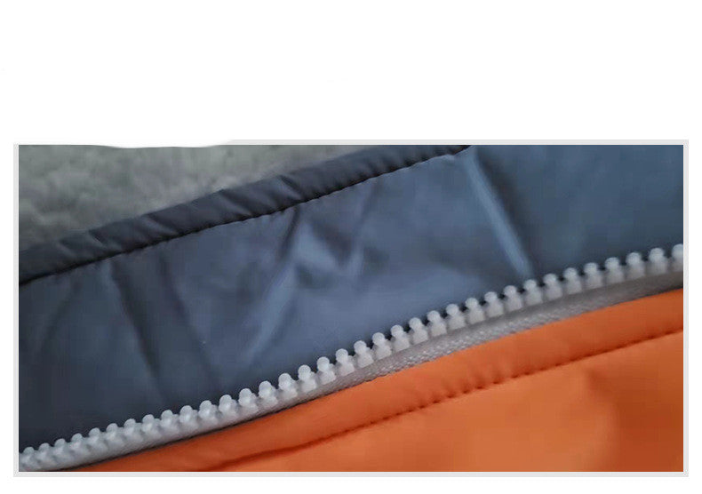 HKM-1370173 Cozy Cotton Coat for Medium and Large Dogs - Coral Fleece in Apple Green and Haze Blue