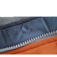 HKM-1370173 Cozy Cotton Coat for Medium and Large Dogs - Coral Fleece in Apple Green and Haze Blue