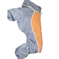 HKM-1370173 Cozy Cotton Coat for Medium and Large Dogs - Coral Fleece in Apple Green and Haze Blue