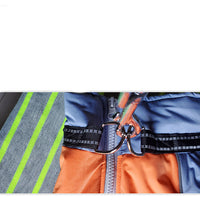 HKM-1370173 Cozy Cotton Coat for Medium and Large Dogs - Coral Fleece in Apple Green and Haze Blue