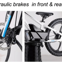HKM-137043 20-Inch Electric Balance Bike with 36V 600W Motor, 3 Speed Options, Hydraulic Disc Brakes, Ideal for Kids