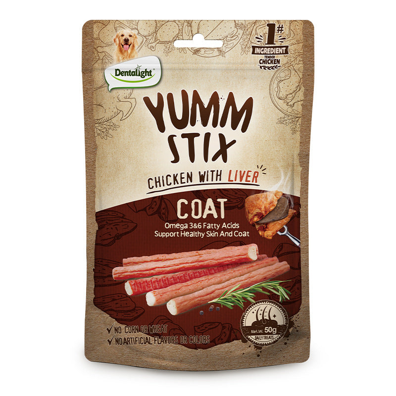 HKM-1371581 Pure Chicken Emulsion Strips for Puppies - 50g Pack - Ideal for Childhood Development