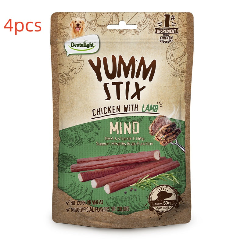 HKM-1371581 Pure Chicken Emulsion Strips for Puppies - 50g Pack - Ideal for Childhood Development