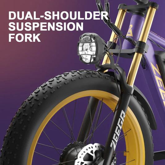 HKM-137171 2000W Dual Motor Electric Fat Tire Bike with 7-Speed, Hydraulic Brakes and LCD Display